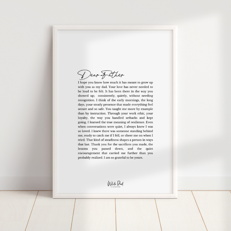 'Dear Father' digital printable