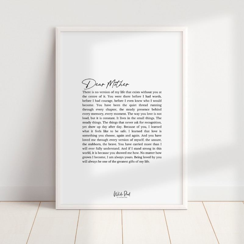 'Dear Mother' digital printable