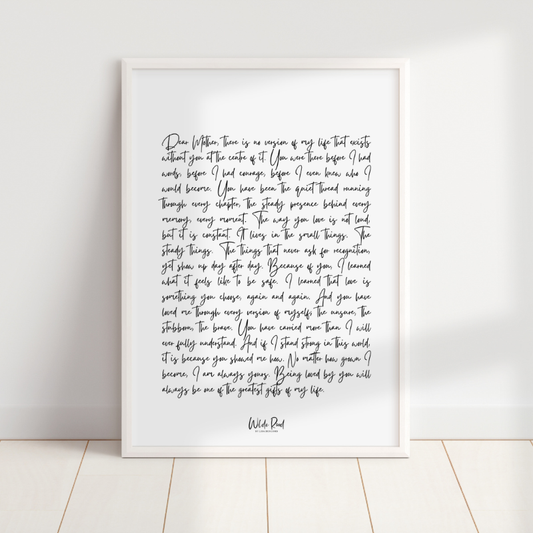 'Dear Mother' digital printable