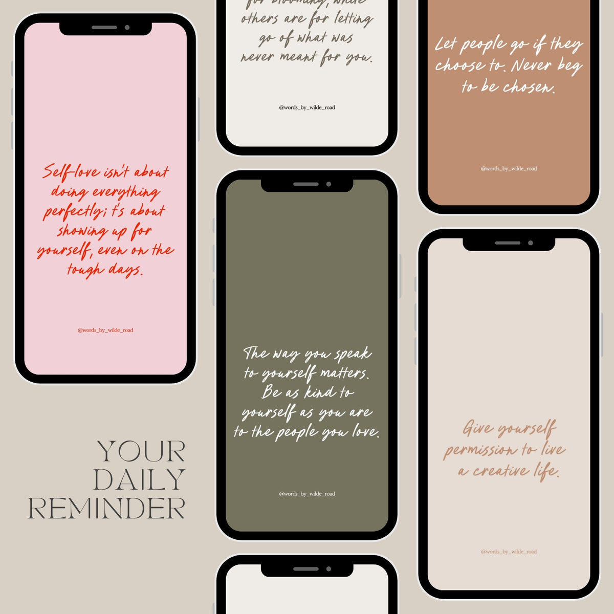 50 Daily Reminders: Phone Wallpapers
