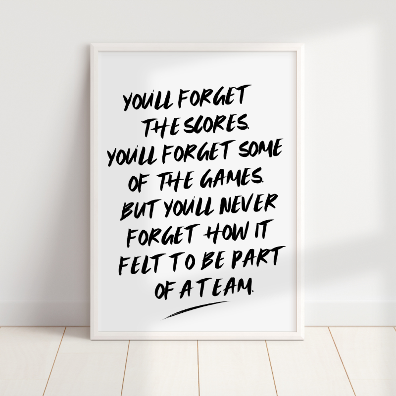 'Part of a Team' Print