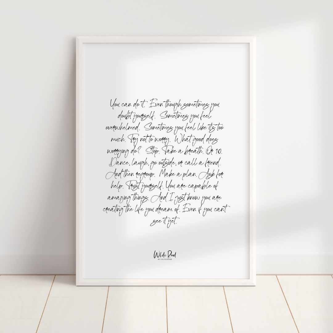 'You Can Do It' digital printable - Lisa Buscomb