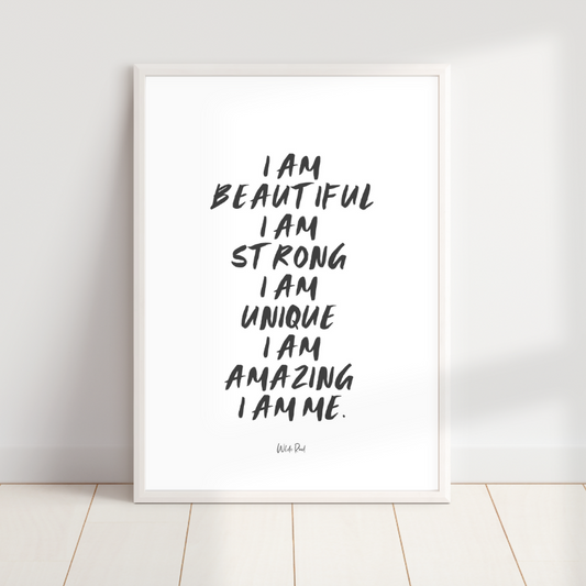 'I am beautiful' Print - Lisa Buscomb