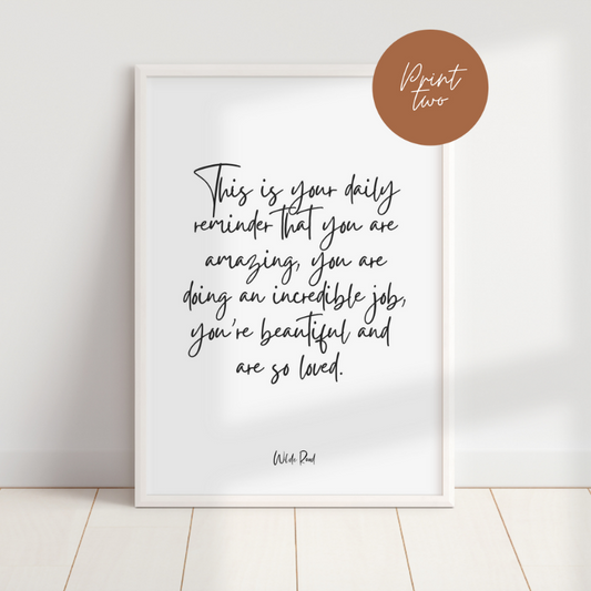 'This is your daily reminder' Print - Lisa Buscomb