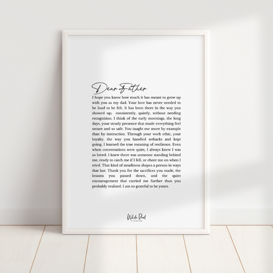 'Dear Father' digital printable