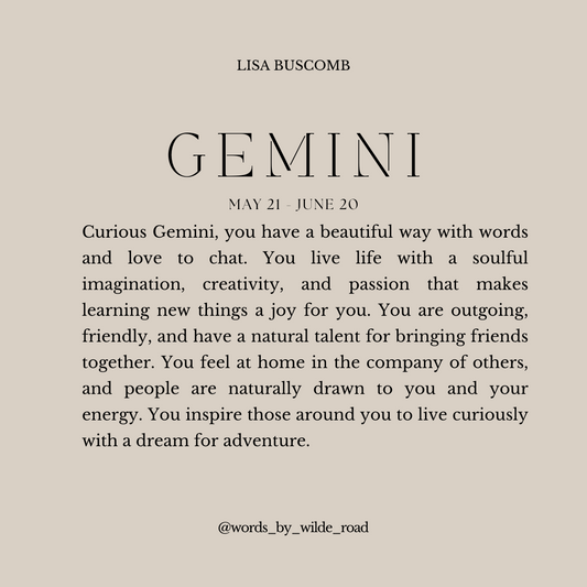 'Gemini' The Zodiac Collection digital printable - Lisa Buscomb 