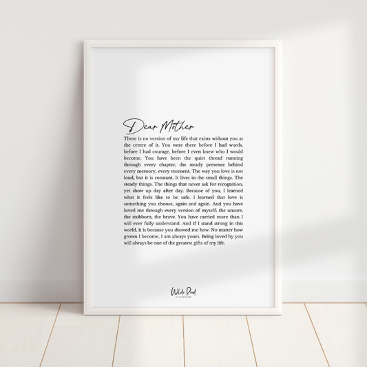 'Dear Mother' digital printable