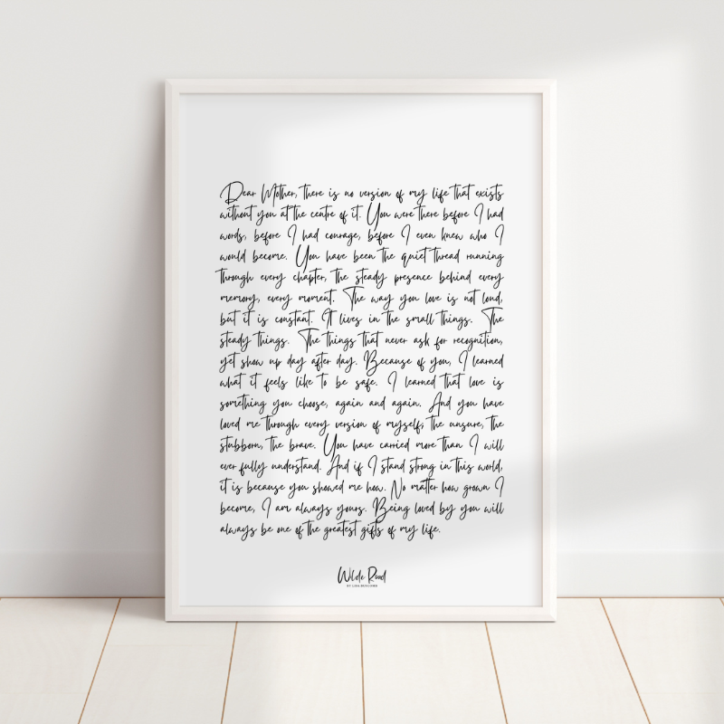 'Dear Mother' digital printable