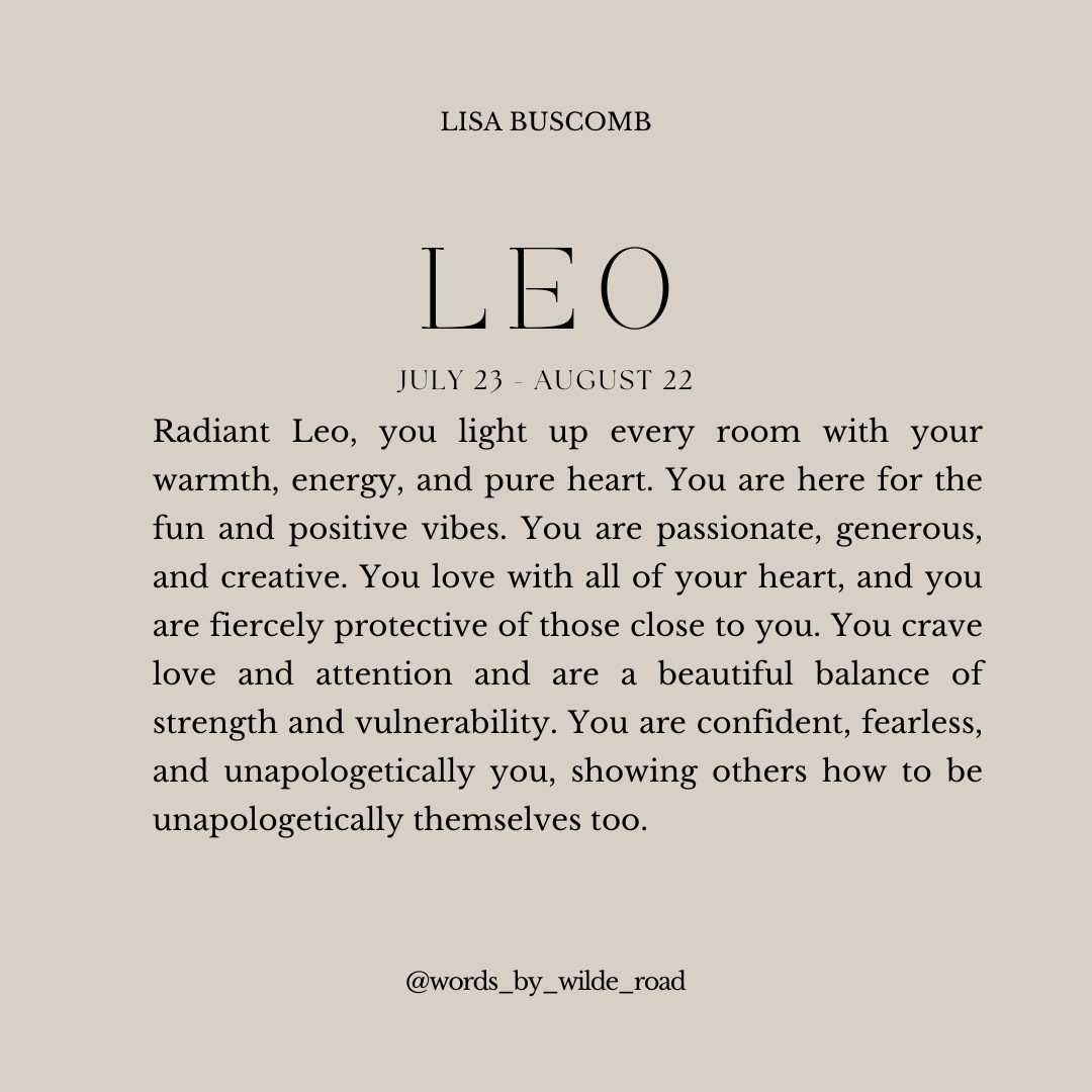 'Leo' The Zodiac Collection digital printable - Lisa Buscomb 