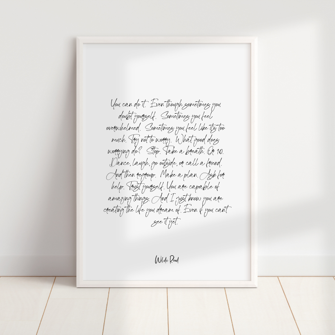 'You can do it' Print - Lisa Buscomb 