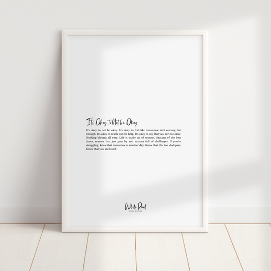 'It's Okay Not to be Okay' digital printable - Lisa Buscomb 