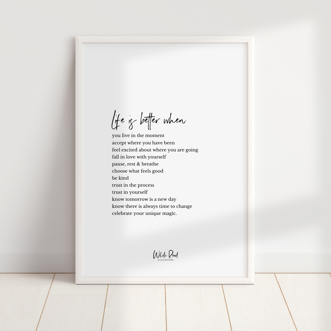 'Life is Better When' digital printable - Lisa Buscomb 