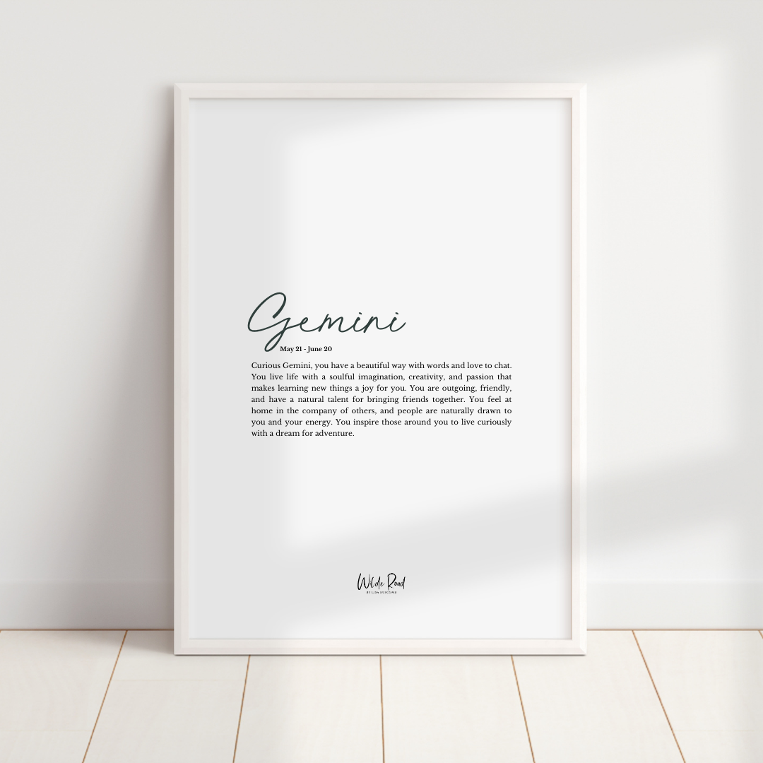 'Gemini' The Zodiac Collection digital printable - Lisa Buscomb 
