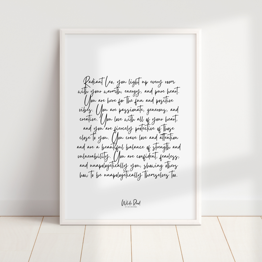 'Leo' Script style digital printable - Lisa Buscomb 