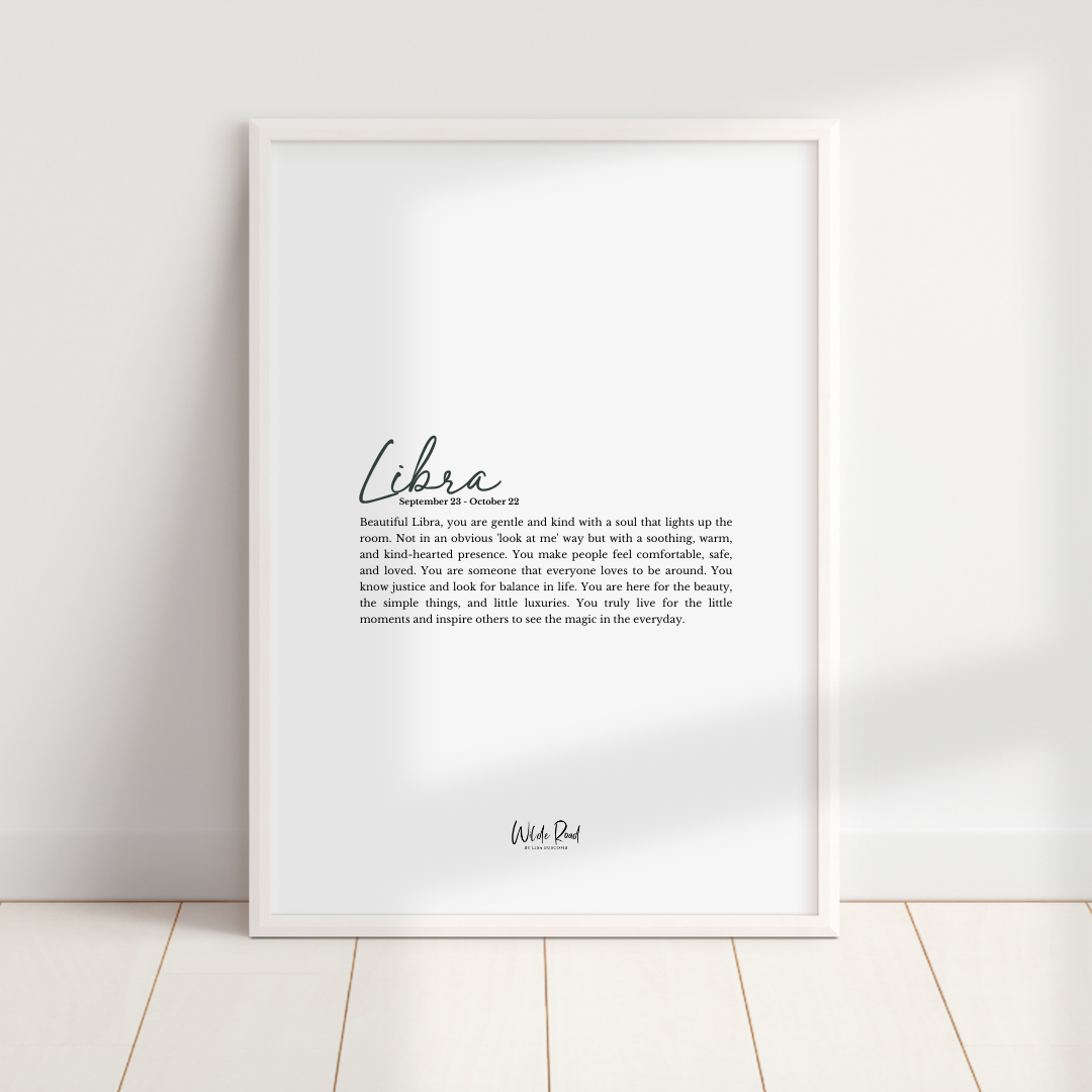 'Libra' The Zodiac Collection digital printable - Lisa Buscomb 