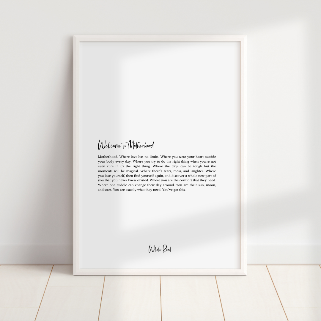 'Welcome to Motherhood' Print - Lisa Buscomb 