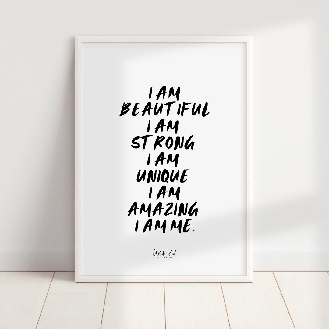 'I am Beautiful' digital printable - Lisa Buscomb 