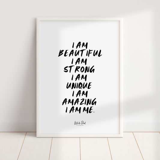 'I am Beautiful' digital printable - Lisa Buscomb 