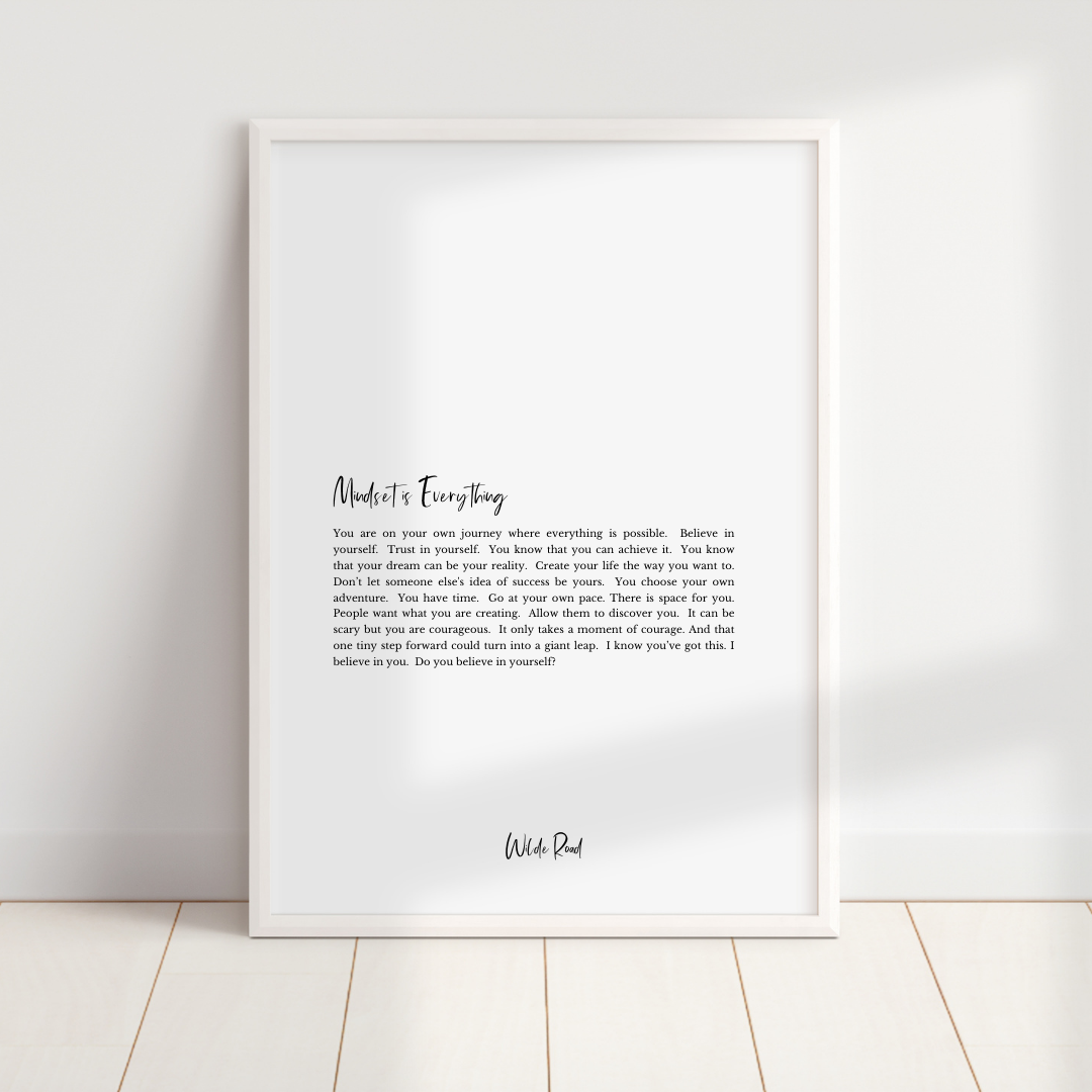 'Mindset is everything' Print - Lisa Buscomb 