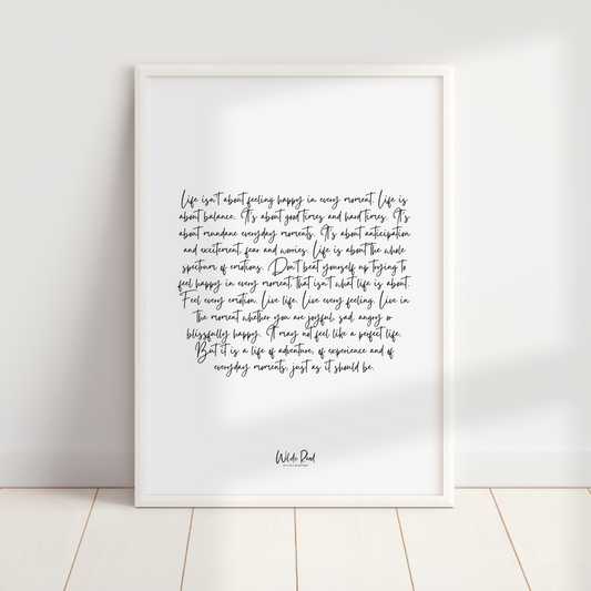 'Feel every emotion' Print - Lisa Buscomb 