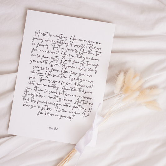 'Mindset is Everything' digital printable - Lisa Buscomb 