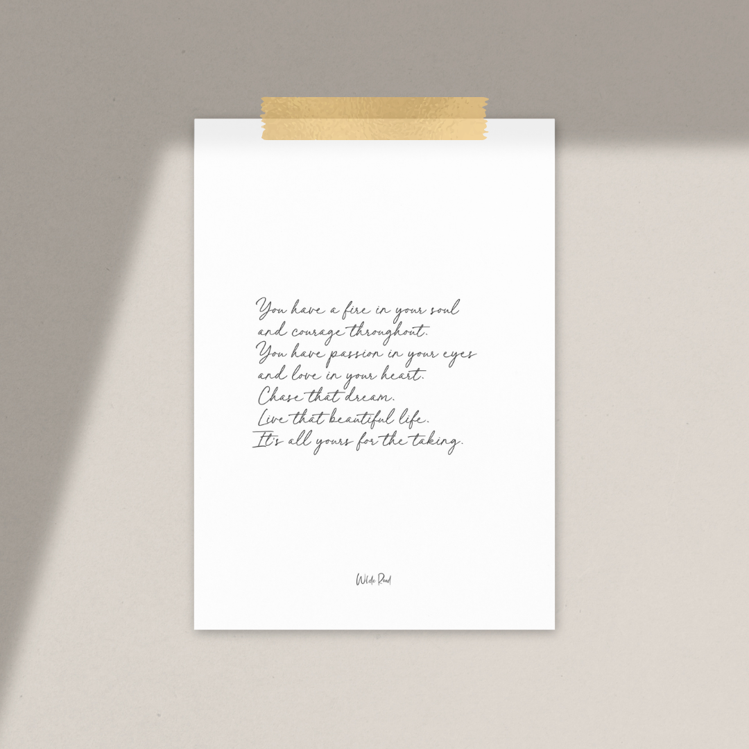 'Fire in your soul' Print - Lisa Buscomb 