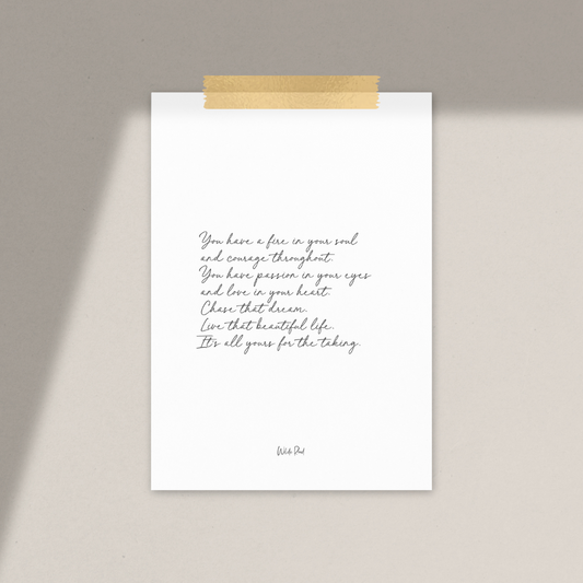 'Fire in your soul' Print - Lisa Buscomb 