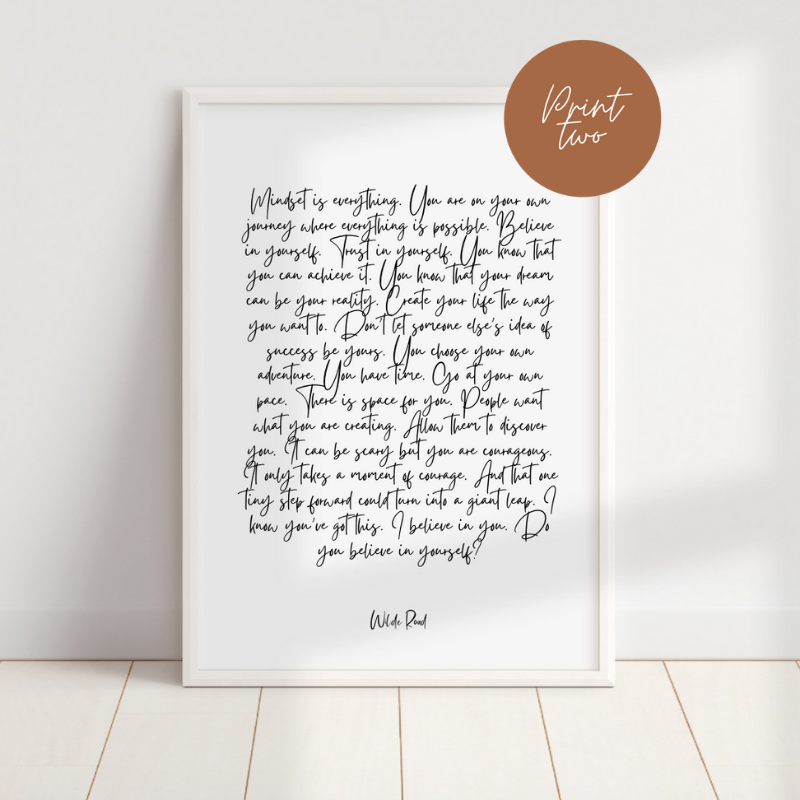 'Mindset is everything' Print - Lisa Buscomb 