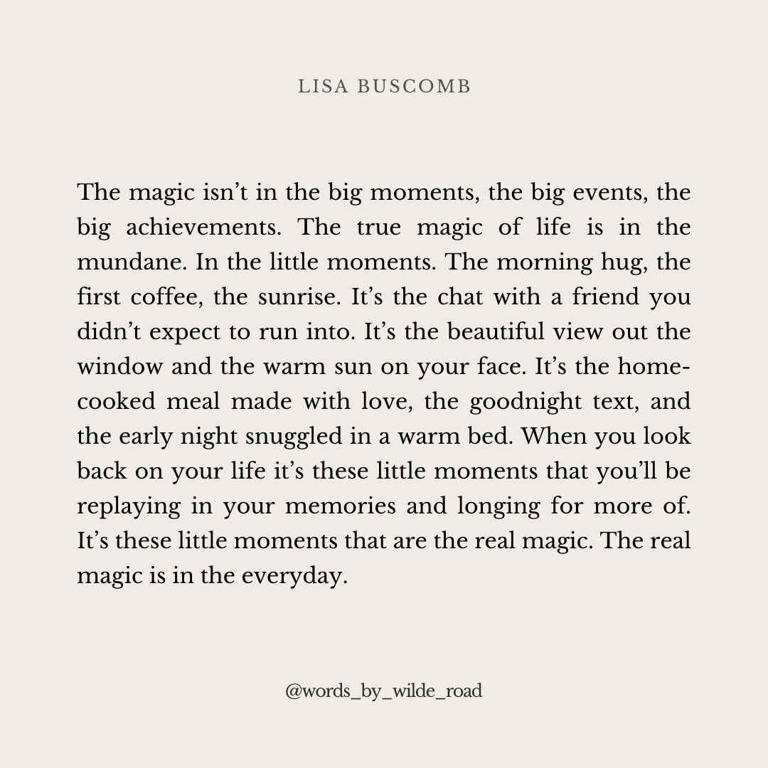 'The Magic is in the Everyday' digital printable - Lisa Buscomb 
