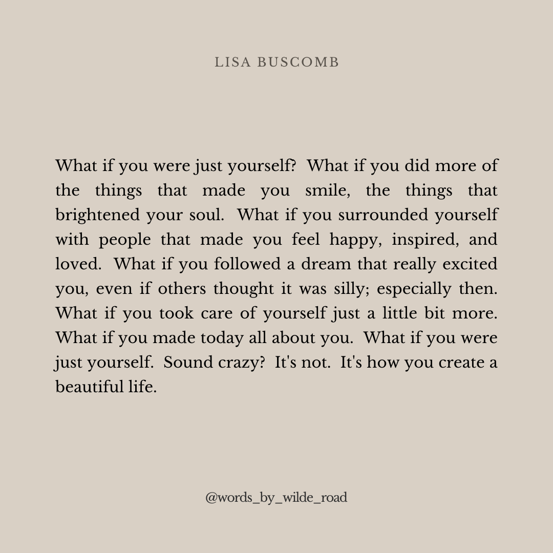 'Be Yourself' digital printable - Lisa Buscomb 